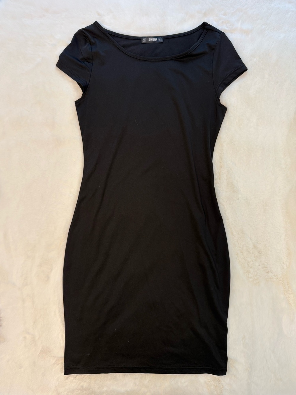3/$30 Black Silky Bodycon T-Shirt Dress Size S